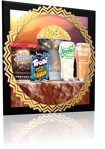 A group of snacks and beverages

Description automatically generated